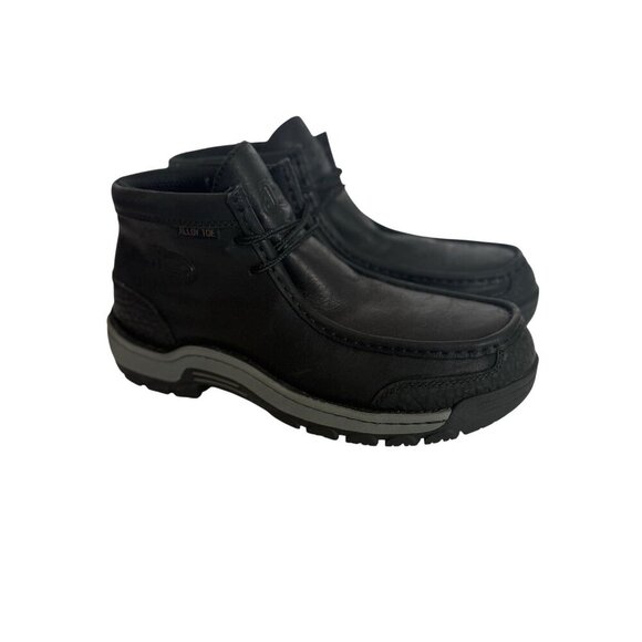 JUSTIN Men's 4" Size 10M Crafton Alloy Toe Work Boot Black SE250 NEW OrthoLite - Picture 1 of 16